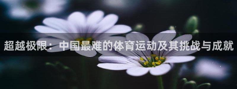 超越极限：中国最难的体育运动及其挑战与成就